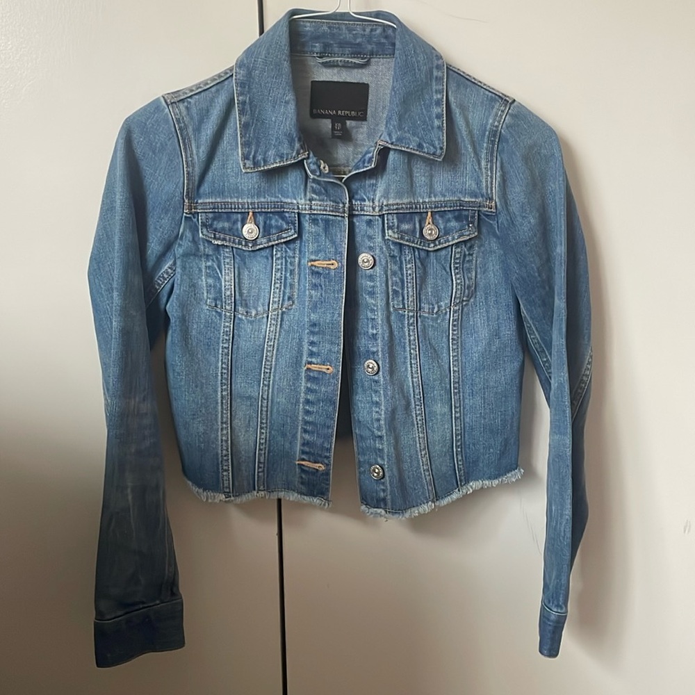 Banana Republic cropped denim jacket XS ladies
